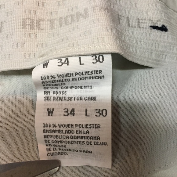 Vintage Comfort Action Flex Pants Mens 34x26 Used Blue Short - Picture 10 of 10